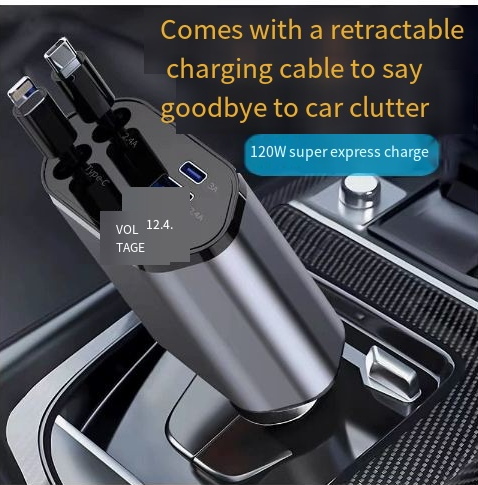 Retractable USB-C Car Charger
